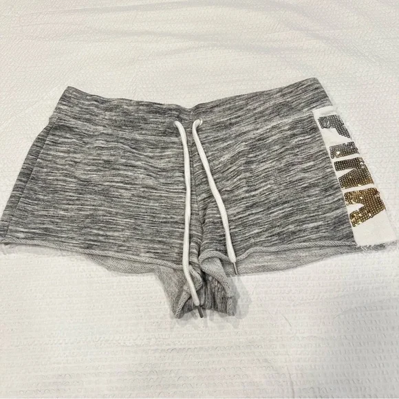 PINK VS sequin SHIMMER SHORTS women medium - Picture 1 of 6